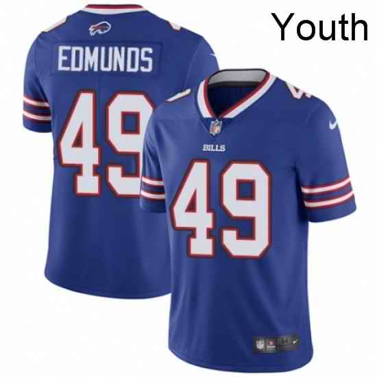 Youth Nike Buffalo Bills 49 Tremaine Edmunds Royal Blue Team Color Vapor Untouchable Limited Player NFL Jersey